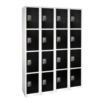 Image for Adir Office 72 in. x 12 in. 4-Compartment Steel Locker Black from HD Supply