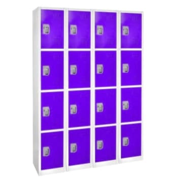 Image for Adir Office 72 In. X 12 In. 4-Compartment Steel Locker Purple from HD Supply