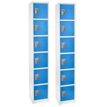 Image for Adir Office 72 in. x 12 in. 6-Compartment Steel Locker Blu from HD Supply