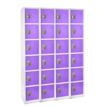 Image for Adir Office 72 In. X 12 In. 6-Compartment Steel Locker Purple from HD Supply