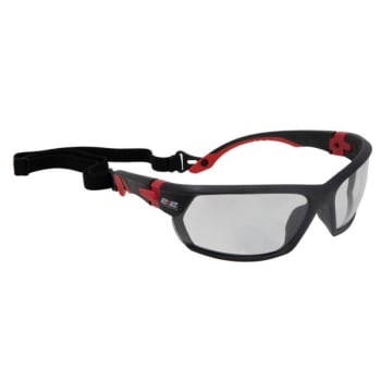 212 Performance Premium Anti-Fog Clear Safety Glasses In Black / Red