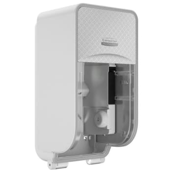 Image for Kimberly-Clark ICON™ 53696 2 Roll Vertical Toilet Paper Dispenser and Faceplate (Silver Mosaic) from HD Supply