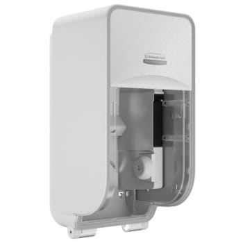Kimberly-Clark ICON™ 58711 2 Roll Vertical Toilet Paper Dispenser and Faceplate (White Mosaic)
