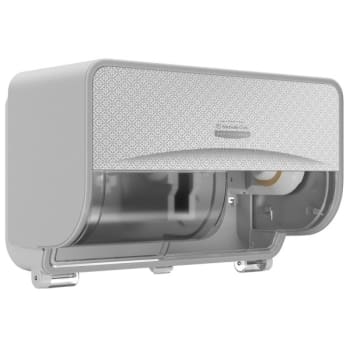 Kimberly-Clark ICON™ 53698 2 Roll Horizontal Toilet Paper Dispenser and Faceplate (Silver Mosaic)