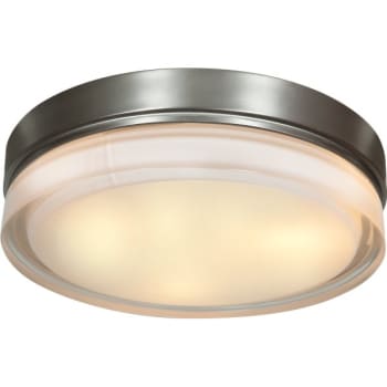Access Lighting Solid LED Ceiling Fixture 15 Watt Brushed Steel, Dimmable, 3000K
