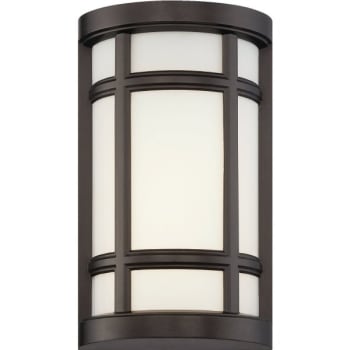 Image for Cordelia Lighting 8'' LED Wall Sconce, Opal Glass, Burnished Bronze Finish from HD Supply