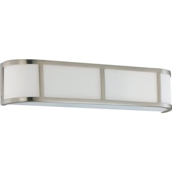 Image for NUVO Lighting® Odeon 24 in 3-Light Wall Sconce w/ Glass (Brushed Nickel/Satin White) from HD Supply