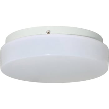 Liteco 11 in 1-Light Drum Incandescent Ceiling Light Fixture (White)