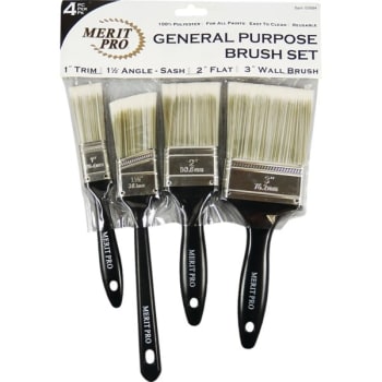 Image for Merit Pro 00684 4 Piece Polyester Brush Kit, Package Of 6 Kits from HD Supply