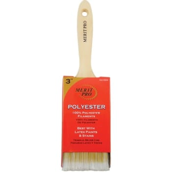 Merit Pro 00046 3" 100% Polyester Beavertail Brush, Package Of 6