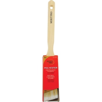 Image for Merit Pro 00048 1-1/2" 100% Polyester Angle Sash Brush, Package Of 12 from HD Supply