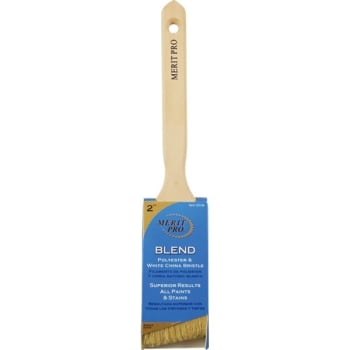 Image for Merit Pro 00038 2" White China Bristle Polyester Angle Sash Brush, Package Of 12 from HD Supply