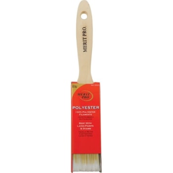 Merit Pro 00043 1-1/2" 100% Polyester Beavertail Brush, Package Of 12
