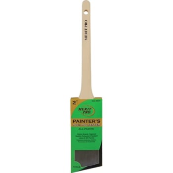 Merit Pro 00079 2" Painter's Professional Angle Rat Tail Brush, Package Of 12
