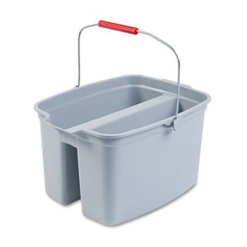 Image for Rubbermaid Commercial 19 Quart Plastic Mop Bucket Double Utility Pail (Gray) from HD Supply