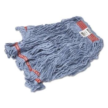 Rubbermaid® Large Cotton/synthetic Swinger Loop Wet Mop Head (6-Case) (Blue)