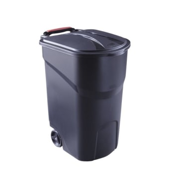 Image for Rubbermaid Roughneck 45 Gallon Wheeled Rollout Trash Can W/lid Black from HD Supply