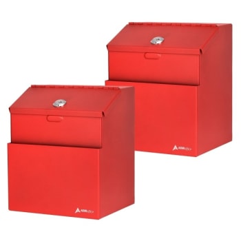 Image for Adir Office Wall Mount Steel Locking Suggest Drop Box Red from HD Supply