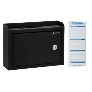 Image for Adir Office Medium Size Black Steel Mp Suggest Drop Box W/suggest Cards from HD Supply