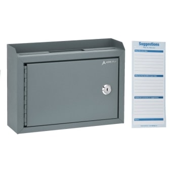 Image for Adir Office Medium Size Grey Steel Mp Suggest Drop Box W/suggest Cards from HD Supply