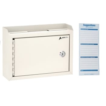 Image for Adir Office Medium Size White Steel Mp Suggest Drop Box W/suggest Cards from HD Supply