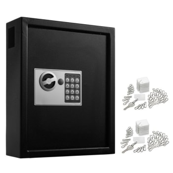 Image for Adir Office 40-Key Steel Digital Lock Key Cabinet Black W/100 Key Tags from HD Supply