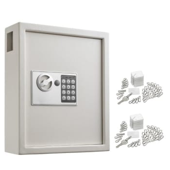 Image for Adir Office 40-Key Steel Digital Lock Key Cabinet White W/100 Key Tags from HD Supply