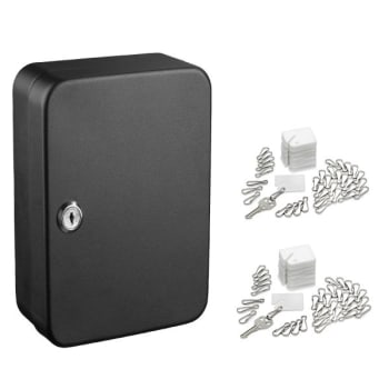 Image for Adir Office 30-Key Steel Secure Cabinet W/key Lock Black W/100 Plastic Tags from HD Supply