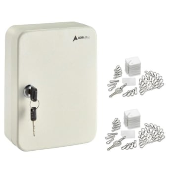 Image for Adir Office 30-Key Steel Secure Cabinet W/key Lock White W/100 Key Tags from HD Supply