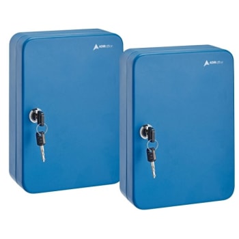 Image for Adir Office 48 Key Steel Secure Cabinet W/key Lock Blue from HD Supply