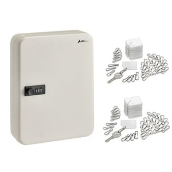 Image for Adir Office Steel Heavy-Duty 30-Key Cabinet W/comb Lock White W/100 Key Tag from HD Supply