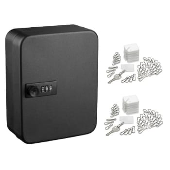 Image for Adir Office 48-Key Steel Secure Key Cabinet W/comb Lock Black W/100 Key Tag from HD Supply