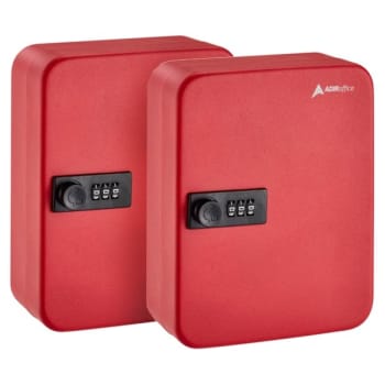 Image for Adir Office 48-Key Steel Secure Key Cabinet W/combination Lock Red from HD Supply