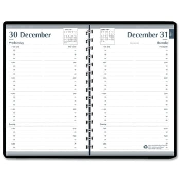 Image for Skilcraft Daily Planner Wirebound Non Refillable 8 X 5 Black Cover Jan-Dec 2023 from HD Supply