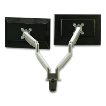 Image for Skilcraft Gas Spring Ergonomic Dual Arm 32" Monitors 360 Rotation 90 Tilt from HD Supply