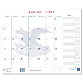 Unicor Calendar Blotter 22 X 18 White Sheets Jan-Jan 2023 - 2024