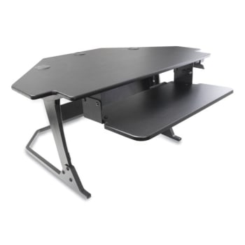 Image for Skilcraft Desktop Sit Stand Workstation Corner Unit 42" X 36" X 20" Black from HD Supply