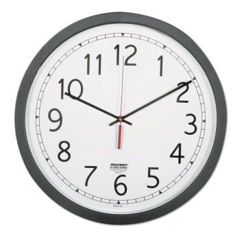 Image for Skilcraft Quartz Wall Clock 16.5" Overall Dia Black Case 1 Aa Sold Separate from HD Supply