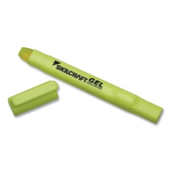 Skilcraft Gel Highlighter Fluorescent Yellow Ink Chisel Tip Yellow Barrel