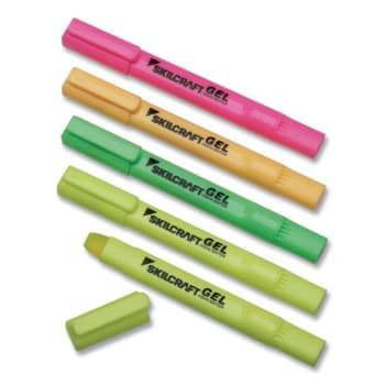 Image for Skilcraft Gel Highlighter Assorted Ink/barrel Colors Chisel Tip from HD Supply