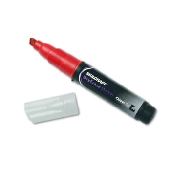 Image for Skilcraft Dry Erase Marker Broad Chisel Tip Red from HD Supply