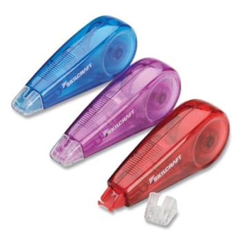 Image for Skilcraft Correction Tape Dispenser Non Refill Blue/purple/red 0.2" X 236" from HD Supply