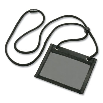Image for Skilcraft Credential Holder Horizontal 4 X 2.25 Black/clear from HD Supply