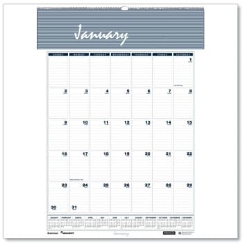 Skilcraft Wall Calendar 8.5 X 11 White/blue/gray Jan-dec 2023