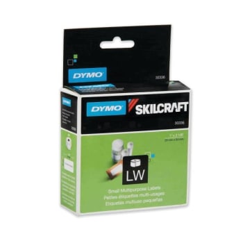 Skilcraft Labelwriter Thermal Labels Mp/bc Labels 1" X 2.13" Black On White