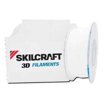 Skilcraft 3d Printer Acrylonitrile Butadiene Styrene Filament 1.75 Mm White