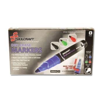 Image for Skilcraft Dry Erase Marker Medium Bullet Tip Asst Colors from HD Supply