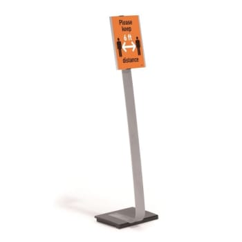 Durable Info Sign Duo Floor Stand Letter-Size Inserts 15 X 46.5 Clear