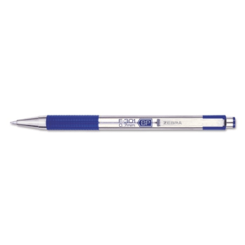 Image for Zebra F-301 Retractable Fine 0.7 Mm Blue Ink Stainless Steel/blue Barrel from HD Supply