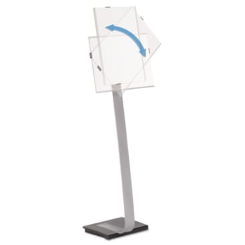 Image for Durable Info Sign Duo Floor Stand Tabloid-Size Inserts 15 X 50 Clear from HD Supply